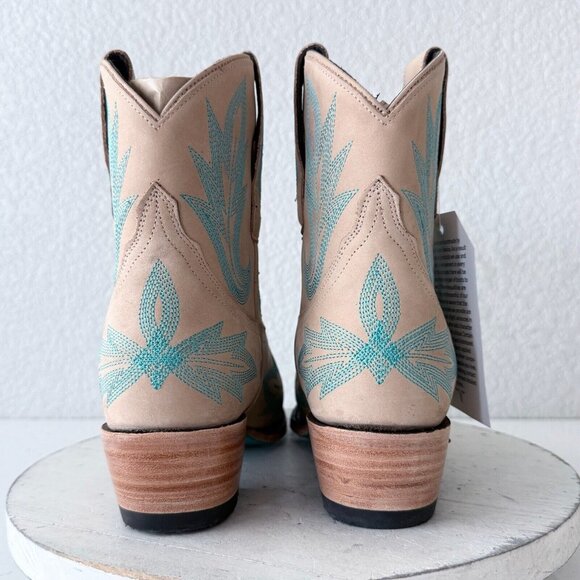 Lane LEXINGTON Womens Cowboy Bootie Sz 9 Sand and Stream Western Cowgirl Boots - Picture 3 of 13